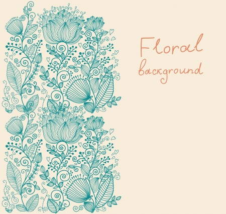 Beautiful ornate floral backgroundのイラスト素材