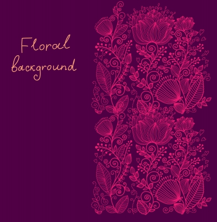 Beautiful ornate floral backgroundのイラスト素材