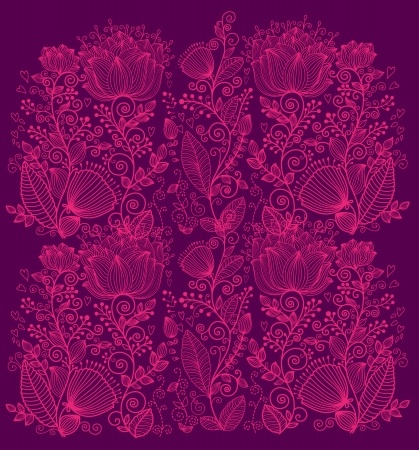 Beautiful ornate floral backgroundのイラスト素材