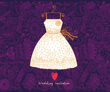 illustration with dressのイラスト素材