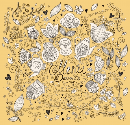 Vector illustration for design menu and invitationsのイラスト素材
