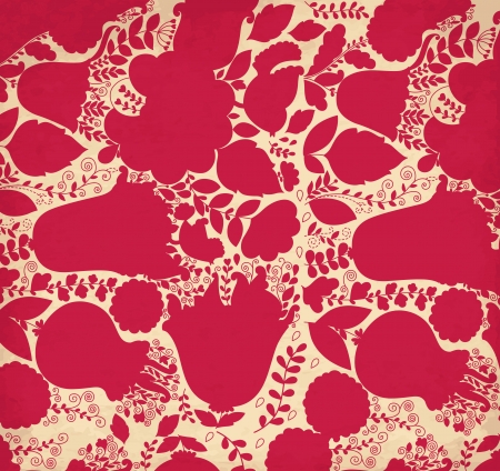 Romantic vintage floral backgroundのイラスト素材