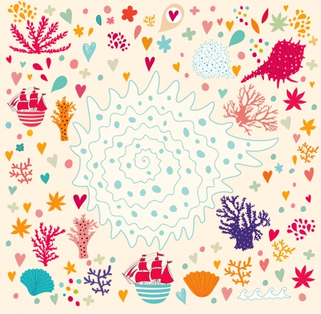 Marine backgroundのイラスト素材