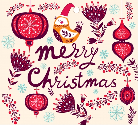 Vector Christmas cardのイラスト素材