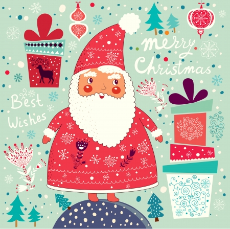 Funny Santa Clausのイラスト素材