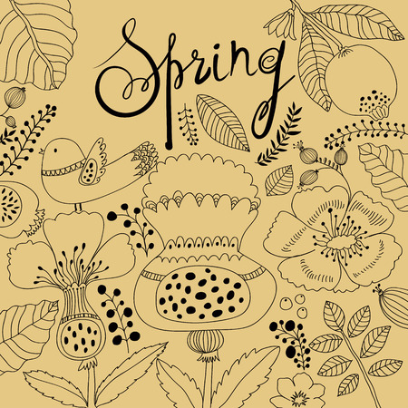 Floral patternのイラスト素材
