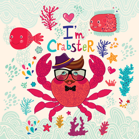 Hipster character illustrationのイラスト素材