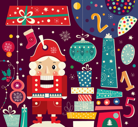 Nutcracker. Christmas vector illustrationのイラスト素材