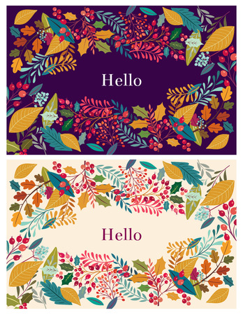 Vintage hand drawn floral backgroundのイラスト素材