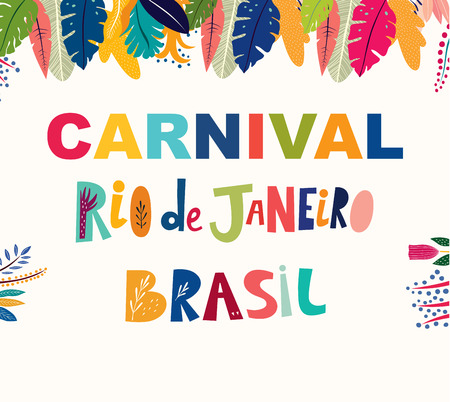 Brazil Carnival template. Vector illustrationのイラスト素材