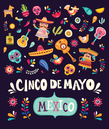 Mexican pattern for Cinco De Mayoのイラスト素材