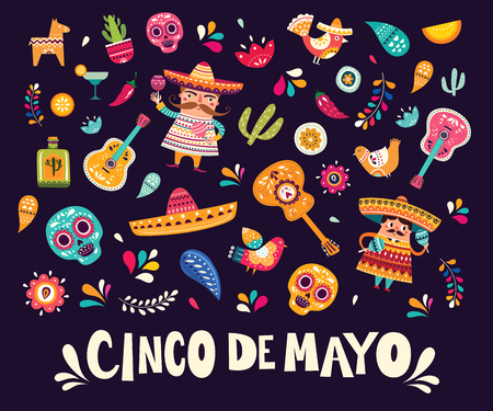Mexican pattern for Cinco De Mayoのイラスト素材