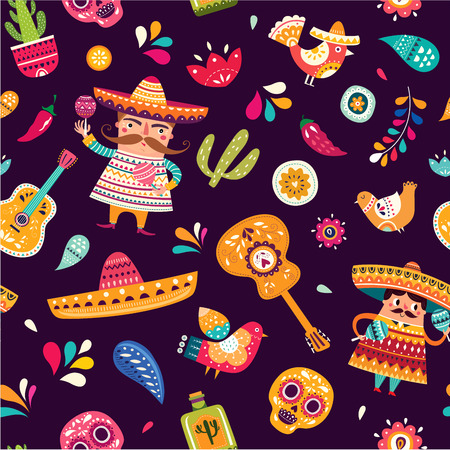 Mexican pattern for Cinco De Mayoのイラスト素材