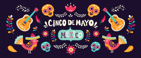 Mexican pattern for Cinco De Mayoのイラスト素材