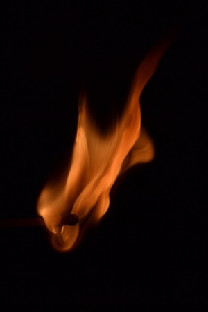 Flame of matchの写真素材