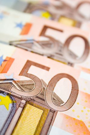 European money, 50 euro paper bills