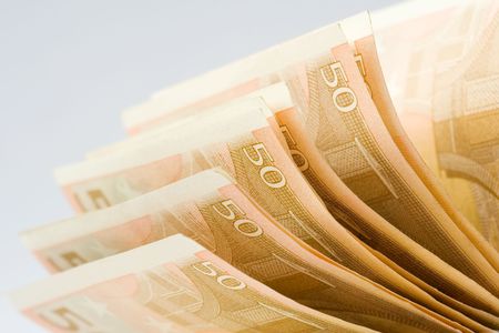 European 50 euro paper bills