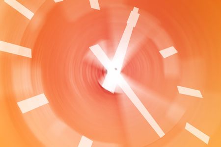 Clock with motion blur background