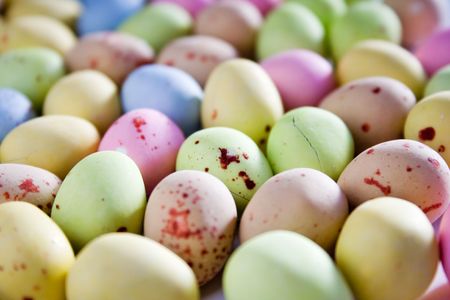 Pastel colour easter egg chocolate candy