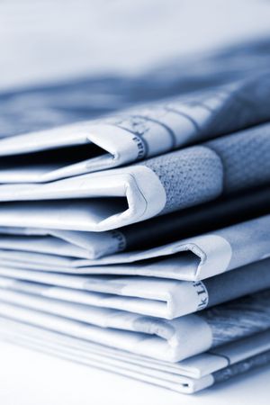 Folded newspapers 