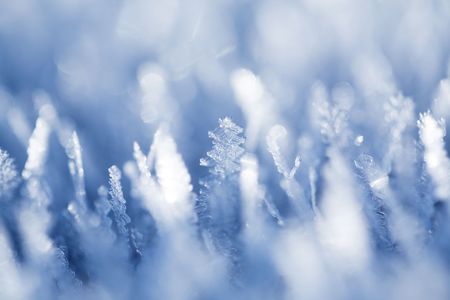 Close up of ice chrystals with very shallow focusの写真素材