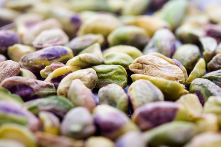 Bunch of pistachios, shallow focusの写真素材