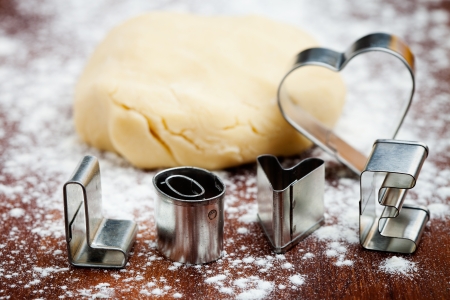 Baking love cookies for ValentineÂ´s Dayの写真素材