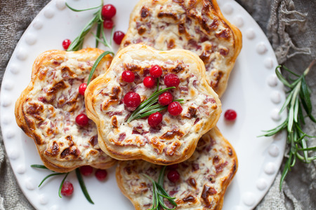 Savory pie with reindeer meatの写真素材