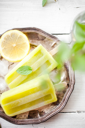 Popsicles made of healthy ingredientsの写真素材