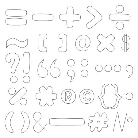 vector mathematical symbol setのイラスト素材