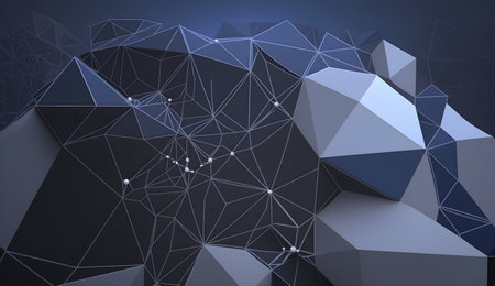 Dark Gray Abstract Geometric Rendered Backgroundの素材