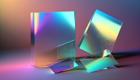Beautiful Abstract Holographic Gradient Glassy Backgroundの素材