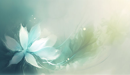 Ethereal Flowery Light Background with Copy Spaceの素材