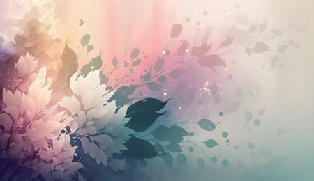 Ethereal Flowery Light Background with Copy Spaceの素材
