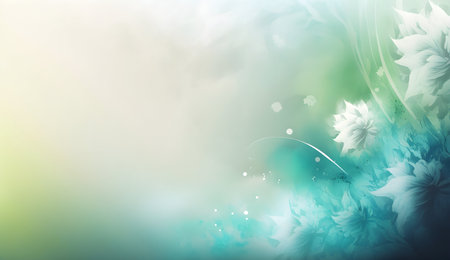 Ethereal Flowery Light Background with Copy Spaceの素材