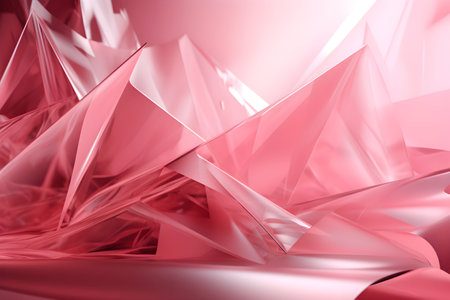 3D Render of pink Abstract Ethereal Glass Shards Backgroundの写真素材