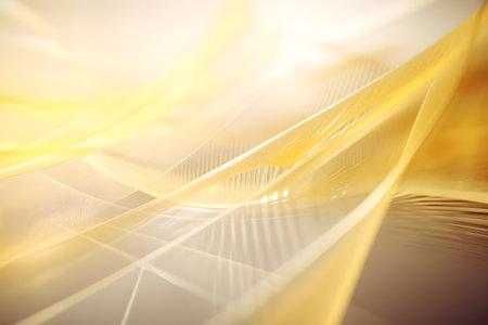 3D Render of yellow Abstract Ethereal Glass Shards Backgroundの写真素材