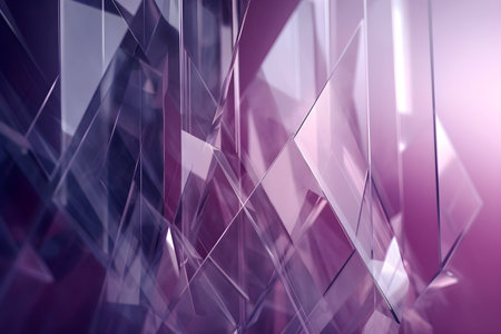 3D Render of purple Abstract Ethereal Glass Shards Backgroundの写真素材