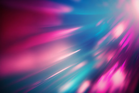 Ambient Pink and Blue Swoosh Bokeh Blurred Depth of Field, Generative AI Photoの素材