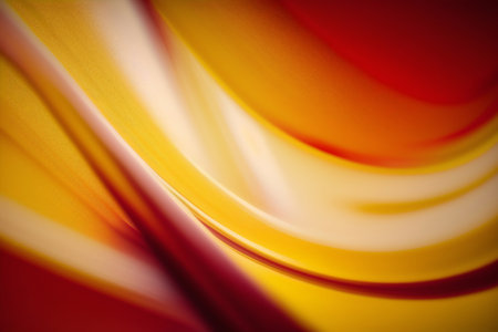 Ambient Red and Orange Swoosh Bokeh Blurred Depth of Field, Generative AI Photoの素材