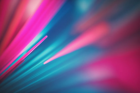 Ambient Pink and Blue Swoosh Bokeh Blurred Depth of Field, Generative AI Photoの素材