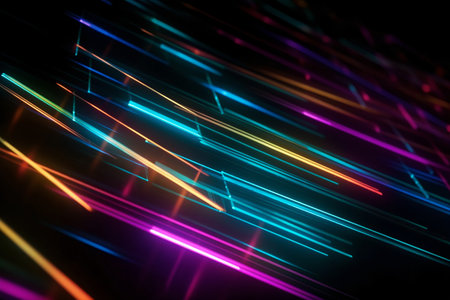 Colorful Rainbow Holographic Chromatic Gradient Abstract Background, AI Generativeの素材