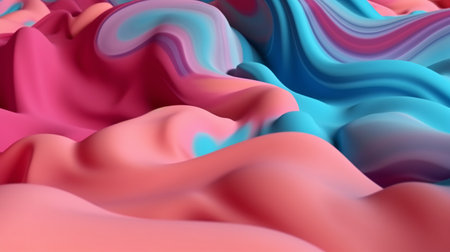 3D Render of Abstract Fluid Liquid Background, AI Generativeの素材