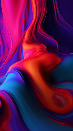 3D Render of Abstract Fluid Liquid Background, AI Generativeの素材