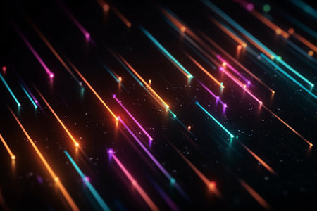 Abstract Colorful Rainbow Neon Background, AI Generativeの素材
