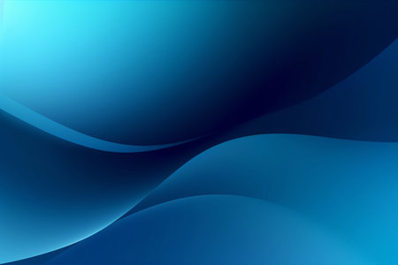 Blue Gradient Swoosh Abstract Background with Copy Space, AI Generativeの素材