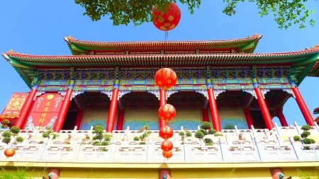 Wat Leng Nei Yi 2, Chinese temple, Thailandの写真素材
