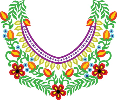 Beautiful colorful folk art.のイラスト素材