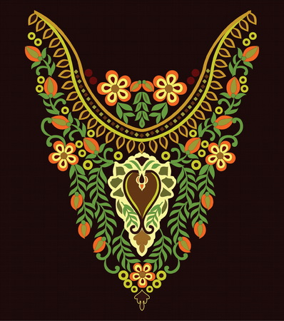 Beautiful abstract folk art pattern, vector illustration.のイラスト素材