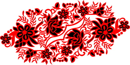 Beautiful abstract folk art pattern, vector illustration.
